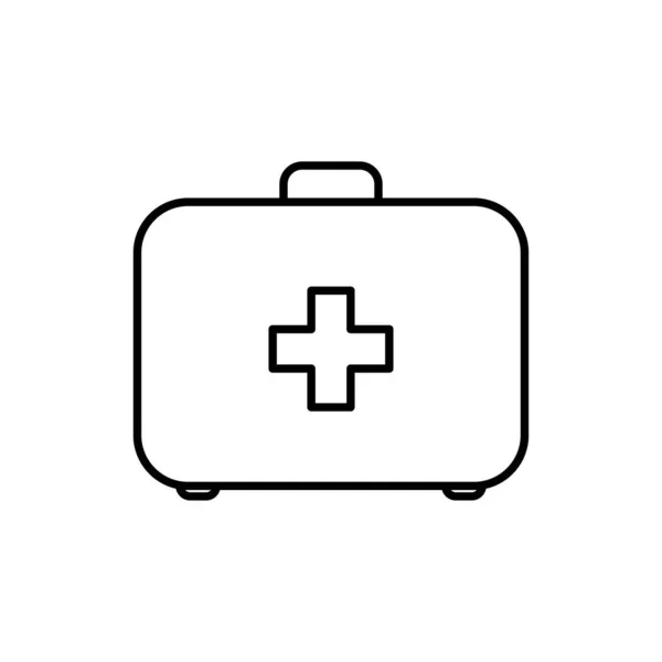 Icono Ilustración Vectorial Bolsa Médico — Archivo Imágenes Vectoriales