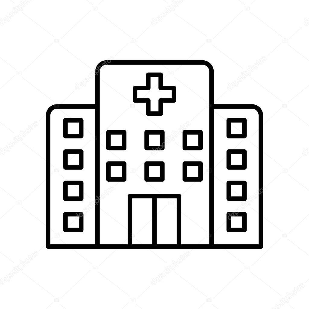 vector illustration icon of hospital