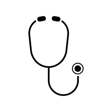 Steteskopun vektör illüstrasyon simgesi