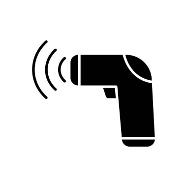Kızılötesi termometrenin vektör illüstrasyon simgesi