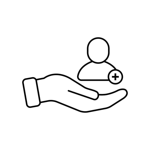 Векторная Иллюстрация Иконки Руки Пациентом — стоковый вектор
