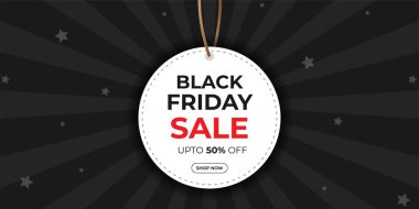 Kara Cuma günü satış afişinin tasarımı 