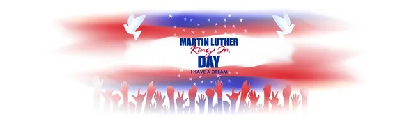 Ilustração Vetorial Bandeira Design Para Martin Luther King Dia Template — Vetor de Stock