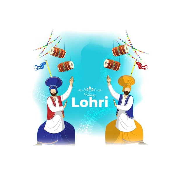 Glücklich Lohri Festival Vektor — Stockvektor