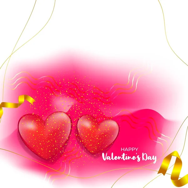 Glücklicher Valentinstag Vektor Illustration Romantisches Liebeskonzept — Stockvektor