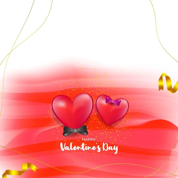 Boldog Valentin Nap Vektor Illusztráció Romantikus Szerelem Koncepció — Stock Vector