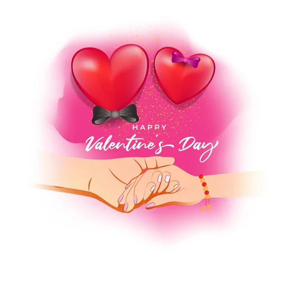Feliz Dia Dos Namorados Ilustração Vetorial Conceito Amor Romântico —  Vetores de Stock