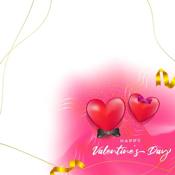 バレンタインデーベクトルイラストロマンチックな愛のコンセプト — ストックベクタ