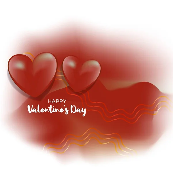 Boldog Valentin Nap Vektor Illusztráció Romantikus Szerelem Koncepció — Stock Vector