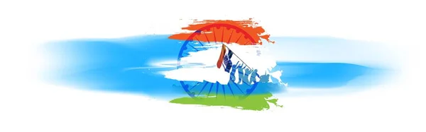 Ilustração Vetorial Bandeira Saudação Para Dia República Indiana Janeiro — Vetor de Stock