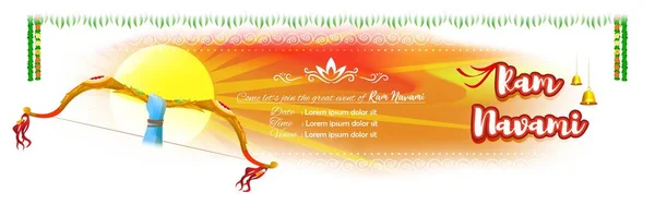 Journée Religieuse Ramnavami Illustration Vectorielle — Image vectorielle