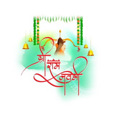 Ramnavami dini gün kutlaması, vektör illüstrasyonu 