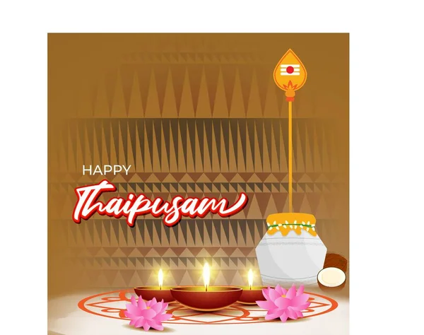 Feliz Thaipusam Día Festivo Concepto Vector Ilustración — Vector de stock