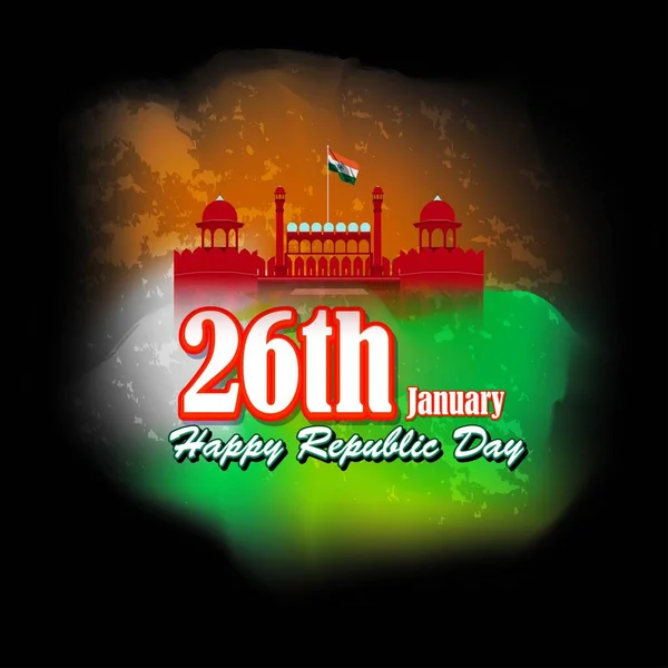 stock vector vector illustration of greeting banner for the Indian Republic Day 26 January