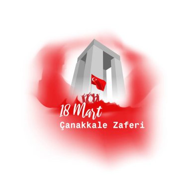18 Mart anakkale zaferi için vektör illüstrasyonu, 18 Mart Çanakkale zaferi, Türkiye ulusal günü anlamına geliyor.