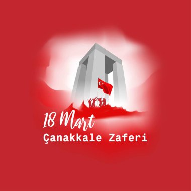 18 Mart anakkale zaferi için vektör illüstrasyonu, 18 Mart Çanakkale zaferi, Türkiye ulusal günü anlamına geliyor.