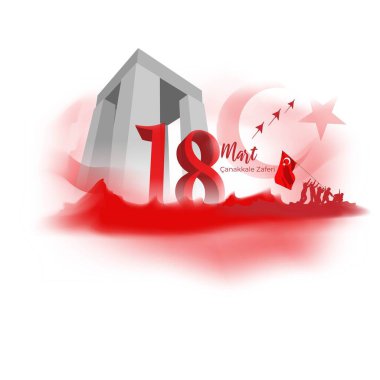18 Mart anakkale zaferi için vektör illüstrasyonu, 18 Mart Çanakkale zaferi, Türkiye ulusal günü anlamına geliyor.