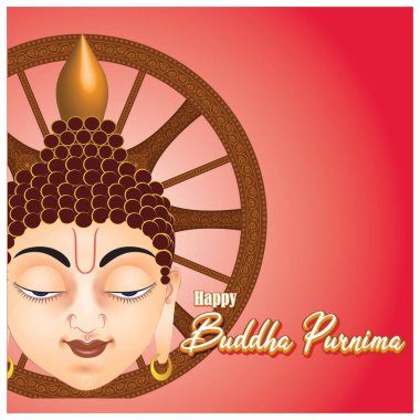 Buddha Jayanti 'nin Hint festivali Buda Jayanti, vektör illüstrasyonu anlamına gelir