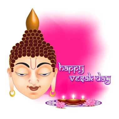 Buddha Jayanti 'nin Hint festivali Buda Jayanti, vektör illüstrasyonu anlamına gelir