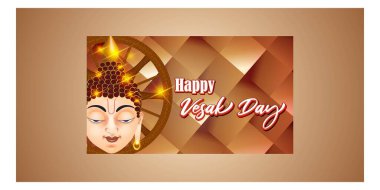 Buddha Jayanti 'nin Hint festivali Buda Jayanti, vektör illüstrasyonu anlamına gelir