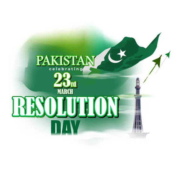 Vector Illustration Concept Pakistan Εθνική Ημέρα Χαιρετισμού Μαρτίου Σημαία Πατριωτική — Διανυσματικό Αρχείο