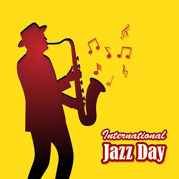 Vector Ilustración Para Día Internacional Del Jazz — Vector de stock