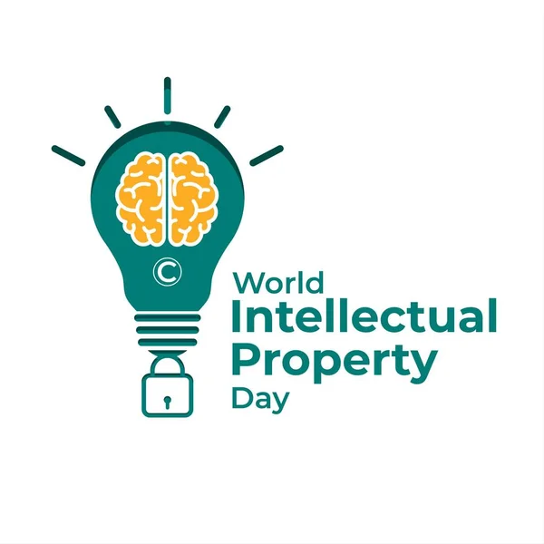 Vector Illustration Conception World Intellectual Property Day — 스톡 벡터