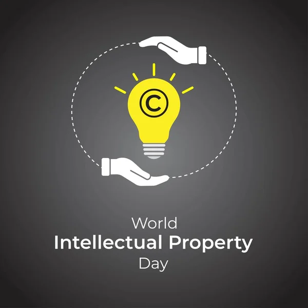 Concepto Ilustración Vectorial Del Día Mundial Propiedad Intelectual Abril — Vector de stock