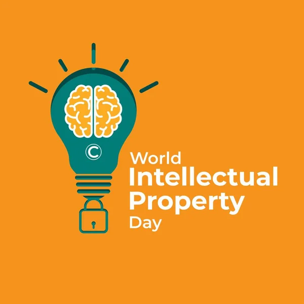 Vector Illustration Conception World Intellectual Property Day — 스톡 벡터