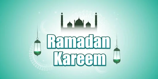 Vector Ilustración Saludo Para Sagrado Mes Islámico Ramadán Kareem — Vector de stock