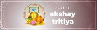 TEXT AKSHAYA TRITIYA 'NIN İNSANLARI İÇİN VECTOR ILLUSTRASYONU AKSHAYA TRITİYA' NIN