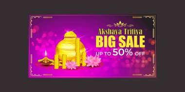 TEXT AKSHAYA TRITIYA 'NIN İNSANLARI İÇİN VECTOR ILLUSTRASYONU AKSHAYA TRITİYA' NIN