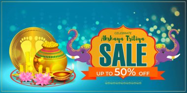 TEXT AKSHAYA TRITIYA 'NIN İNSANLARI İÇİN VECTOR ILLUSTRASYONU AKSHAYA TRITİYA' NIN