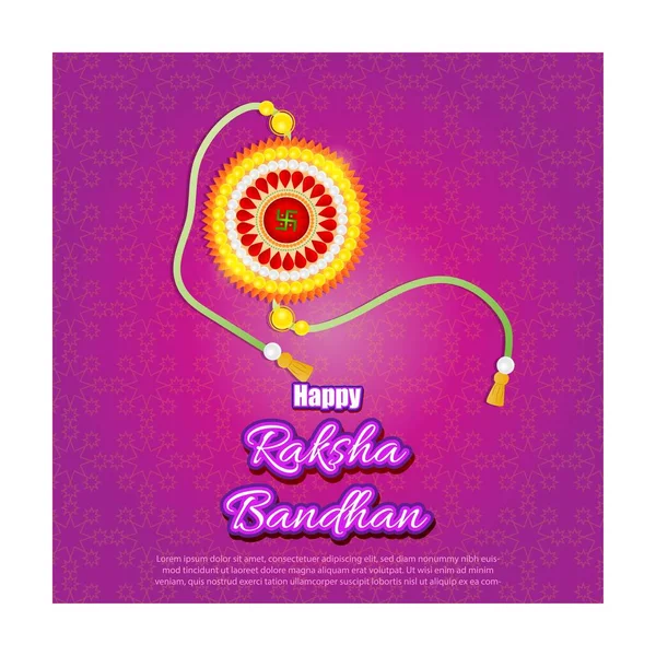 Vector Ilustración Para Festival Indio Raksha Bandhan Significa Raksha Bandhan — Vector de stock