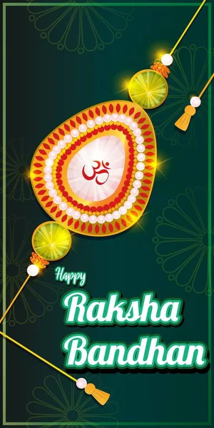 Vector Ilustración Para Festival Indio Raksha Bandhan Significa Raksha Bandhan — Vector de stock