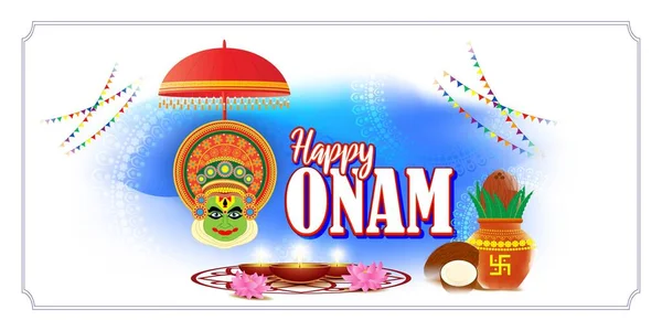 Ilustración Del Vector Banner Oferta Grande Para Los Medios Onam — Vector de stock