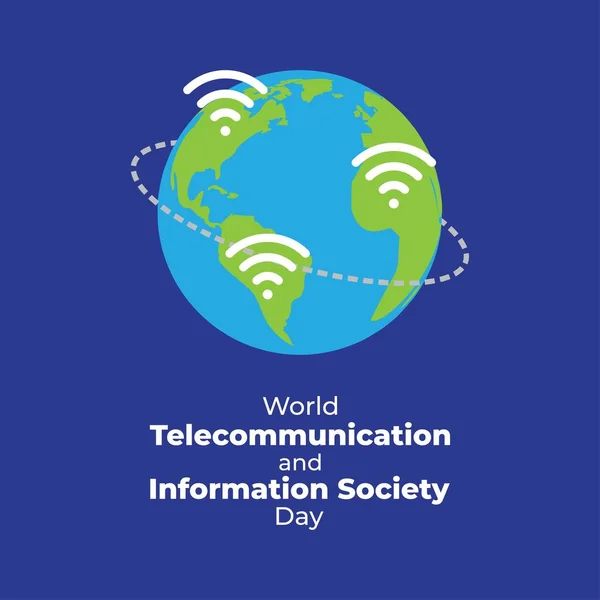 Światowy Dzień Telekomunikacji Społeczeństwa Informacyjnego — Wektor stockowy