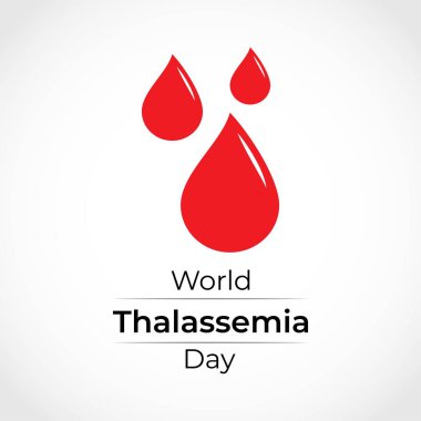 Thalassemia Günü 8 Mayıs Dünya için vektör illüstrasyonu