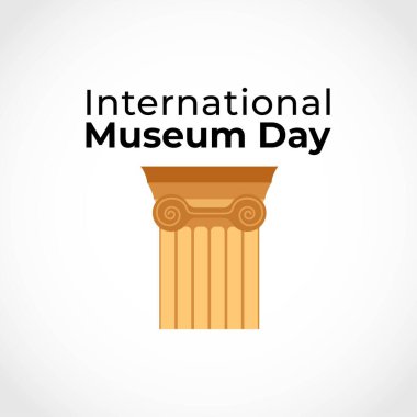 Uluslararası Müze Günü için vektör illüstrasyonu