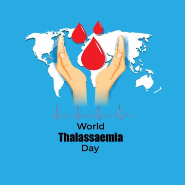 Thalassemia Günü 8 Mayıs Dünya için vektör illüstrasyonu