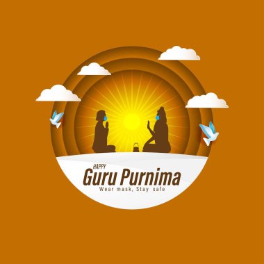 Hint festivali Guru Purnima için Vektör illüstrasyonu