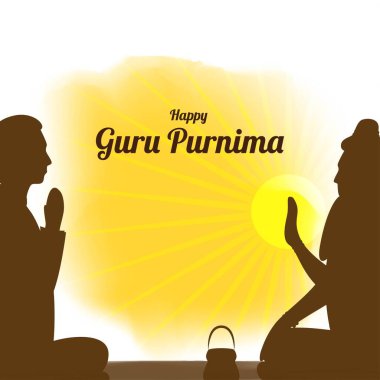 Hint festivali Guru Purnima için Vektör illüstrasyonu