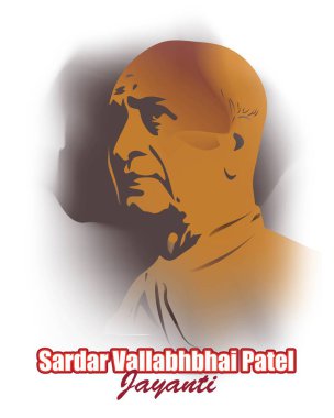 Sardar Vallabhbhai için vektör illüstrasyonu Patel Jayanti Hindistan-31 Ekim ulusal birlik günü olarak da bilinir.