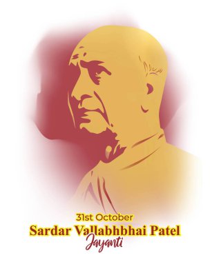 Sardar Vallabhbhai için vektör illüstrasyonu Patel Jayanti Hindistan-31 Ekim ulusal birlik günü olarak da bilinir.