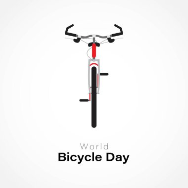 Dünya Bisiklet Günü için vektör illüstrasyonu;