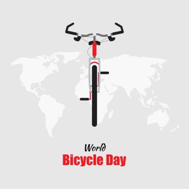 Dünya Bisiklet Günü için vektör illüstrasyonu;