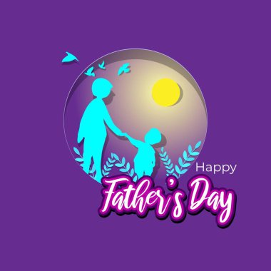 Mutlu Babalar Günü için vektör illüstrasyonu