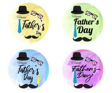 Mutlu Babalar Günü için vektör illüstrasyonu