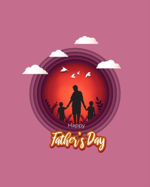 Mutlu Babalar Günü için vektör illüstrasyonu