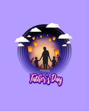 Mutlu Babalar Günü için vektör illüstrasyonu